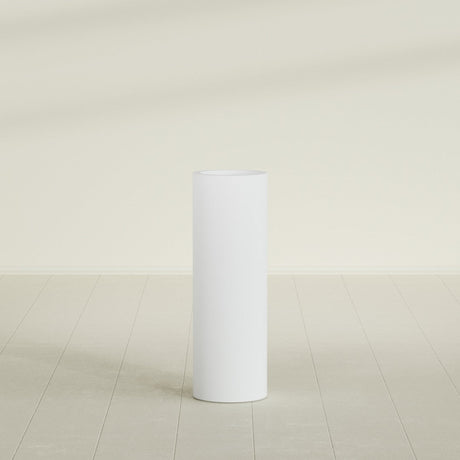 Corry Cylinder Planter in Gloss Bright White, 10"D × 30"H, shown empty