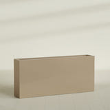 Delray Rectangular Planter in Gloss Metallic Gold, 72"L × 12"D × 32"H, shown empty