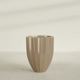 Alicante Fluted Planter in Gloss Metallic Gold, 26"D × 32"H, shown empty