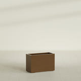 Tolga Rectangular Planter in Metallic Bronze, 36"L × 16"D × 24"H, shown empty
