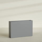 Amesbury Narrow Rectangular Planter in Matte Gunmetal, 48"L × 10"D × 32"H, shown empty