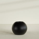 Globe Planter in Matte Black, 30"D × 24"H, shown empty