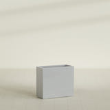 Potsdam Rectangular Planter in Metallic Silver, 36"L × 16"D × 32"H, shown empty