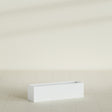 Monaco Rectangle Planter in Matte Bright White, 26"L, shown empty