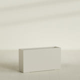 Potsdam Rectangular Planter in Satin Beige, 60"L × 16"D × 32"H, shown empty