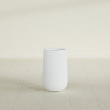 Hayden Urn Planter in Gloss Bright White, 18"Diam × 29"H, shown empty