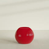 Globe Planter in Gloss Red, 30"D × 24"H, shown empty