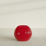 Globe Planter in Gloss Red, 30"D × 24"H, shown empty
