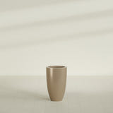 Brannan Tapered Round Planter in Gloss Metallic Gold, 18"D × 29"H, shown empty