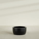 Casablanca Bowl Planter in Matte Black, 30"D × 15"H, shown empty