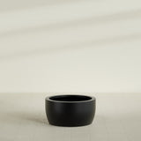 Casablanca Bowl Planter in Matte Black, 30"D × 15"H, shown empty
