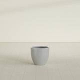 Wannsee Round Planter in Metallic Silver, 22"D × 19"H, shown empty