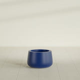 Short Hayden Bowl Planter in Matte Cobalt Blue, 12"D × 7"H, shown empty