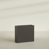 Delray Rectangular Planter in Matte Dark Brown, 36"L × 12"D × 32"H, shown empty