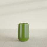 Hayden Urn Planter in Satin Green, 12"D × 20"H, shown empty