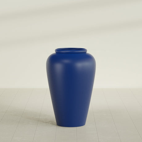 Barà Jar Planter in Matte Cobalt Blue, 24"D × 37"H, shown empty