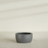 Casablanca Bowl Planter in Matte Gunmetal, 30"D × 15"H, shown empty