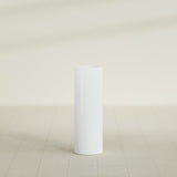 Corry Cylinder Planter in Matte Bright White, 10"D × 30"H, shown empty