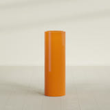 Corry Cylinder Planter in Gloss Tangerine, 12"D × 36"H, shown empty