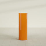 Corry Cylinder Planter in Gloss Tangerine, 12"D × 36"H, shown empty
