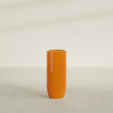 Saint Tropez Bullet Round Planter in Gloss Tangerine, 16"D × 38"H, shown empty