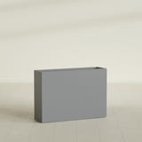 Perth Rectangular Planter in Matte Gunmetal, 60"L × 16"D × 42"H, shown empty