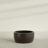 Casablanca Bowl Planter in Matte Dark Brown, 36"D × 18"H, shown empty