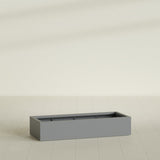 Antwerp Rectangular Planter in Matte Gunmetal, 60"L × 24"D × 12"H, shown empty