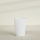 Tegel Round Tapered Planter in Gloss Bright White, 22"D × 30"H, shown empty