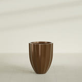 Alicante Fluted Planter in Metallic Bronze, 22"D × 27"H, shown empty