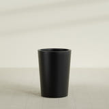 Tegel Round Tapered Planter in Matte Black, 22"D × 30"H, shown empty