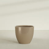 Wannsee Round Planter in Gloss Metallic Gold, 44"D × 39"H, shown empty