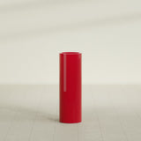 Corry Cylinder Planter in Gloss Red, 10"D × 30"H, shown empty