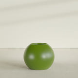 Globe Planter in Satin Green, 30"D × 24"H, shown empty