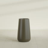 Saigon Tapered Round Planter in Matte Bronze, 19"D × 42"H, shown empty