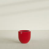 Alzira Bowl Planter in Gloss Red, 23"D × 22"H, shown empty