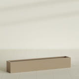 Monaco Rectangle Planter in Gloss Metallic Gold, 44"L, shown empty