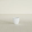Wannsee Round Planter in Matte Bright White, 15"D × 13"H, shown empty