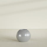 Globe Planter in Metallic Silver, 24"D × 19"H, shown empty