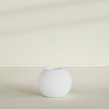 Globe Planter in Matte Bright White, 24"D × 19"H, shown empty