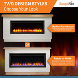 Simplifire 50" Allusion Platinum Recessed Linear Electric Fireplace SF-ALLP50-BK