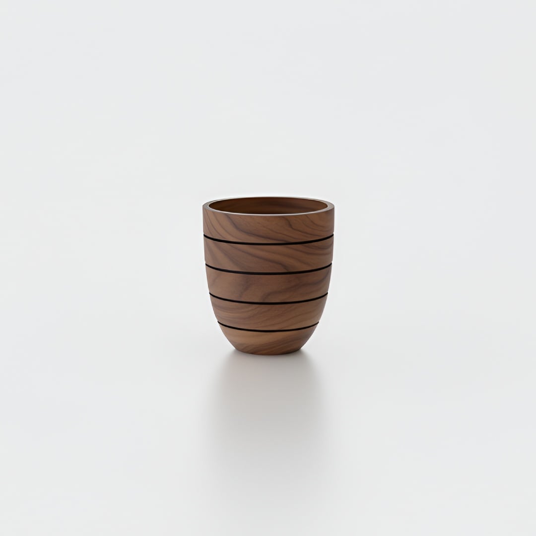 Aspen Round fiberglass planter in Woodland, shown empty