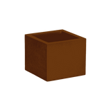 Antwerp corner fiberglass planter in Metallic Bronze