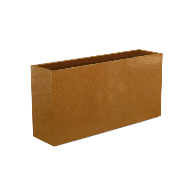 Hollywood Narrow Rectangular Planter in Metallic Bronze