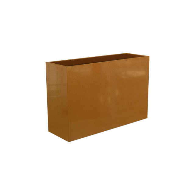 Perth Rectangular Planter in Metallic Bronze