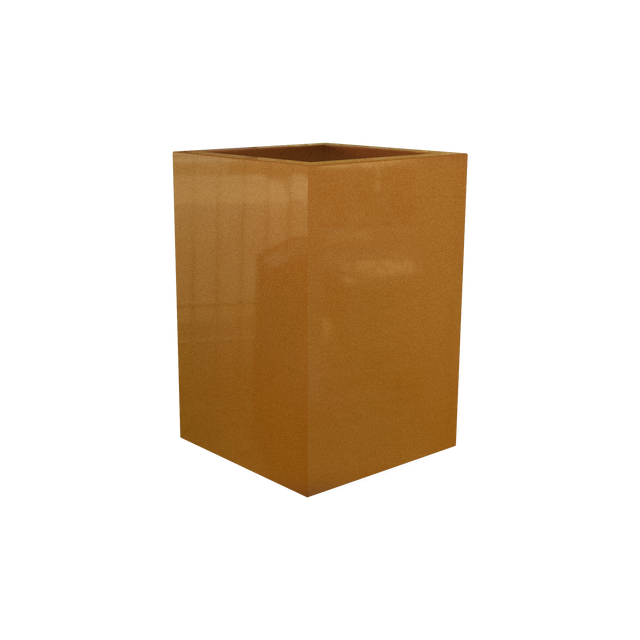 Miami Corner Planter in Metallic Bronze