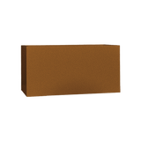 Camoux narrow rectangular fiberglass planter in Metallic Bronze