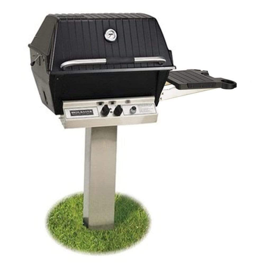 Broilmaster Premium NG Gas Grill Package w/Stainless Steel In-Ground Post - P3PK6N - Serene Yards