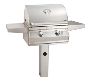 Fire Magic Choice Built-In & Post Mount Gas Grills stainless steel design with dual control knobs and side shelves