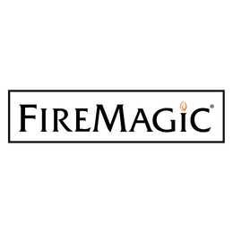 FireMagic logo with black serif font and stylized orange flame icon over the letter I inside a black rectangular border